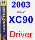 Driver Wiper Blade for 2003 Volvo XC90 - Premium