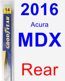 Rear Wiper Blade for 2016 Acura MDX - Rear