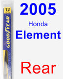 Rear Wiper Blade for 2005 Honda Element - Rear