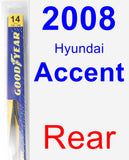 Rear Wiper Blade for 2008 Hyundai Accent - Rear