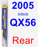 Rear Wiper Blade for 2005 Infiniti QX56 - Rear