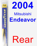 Rear Wiper Blade for 2004 Mitsubishi Endeavor - Rear