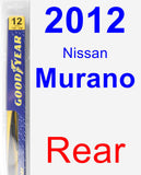 Rear Wiper Blade for 2012 Nissan Murano - Rear