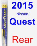 Rear Wiper Blade for 2015 Nissan Quest - Rear