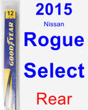 Rear Wiper Blade for 2015 Nissan Rogue Select - Rear