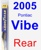 Rear Wiper Blade for 2005 Pontiac Vibe - Rear