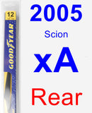 Rear Wiper Blade for 2005 Scion xA - Rear