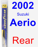 Rear Wiper Blade for 2002 Suzuki Aerio - Rear