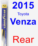 Rear Wiper Blade for 2015 Toyota Venza - Rear