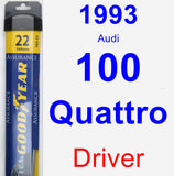 Driver Wiper Blade for 1993 Audi 100 Quattro - Assurance