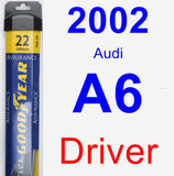 Driver Wiper Blade for 2002 Audi A6 - Assurance