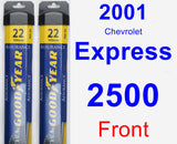 Front Wiper Blade Pack for 2001 Chevrolet Express 2500 - Assurance