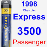 Passenger Wiper Blade for 1998 Chevrolet Express 3500 - Assurance