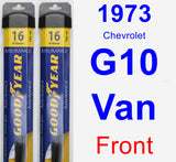 Front Wiper Blade Pack for 1973 Chevrolet G10 Van - Assurance