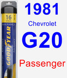 Passenger Wiper Blade for 1981 Chevrolet G20 - Assurance