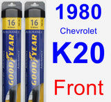 Front Wiper Blade Pack for 1980 Chevrolet K20 - Assurance