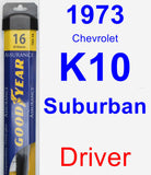 Driver Wiper Blade for 1973 Chevrolet K10 Suburban - Assurance