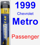 Passenger Wiper Blade for 1999 Chevrolet Metro - Assurance