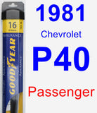 Passenger Wiper Blade for 1981 Chevrolet P40 - Assurance