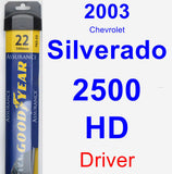 Driver Wiper Blade for 2003 Chevrolet Silverado 2500 HD - Assurance