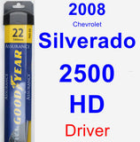 Driver Wiper Blade for 2008 Chevrolet Silverado 2500 HD - Assurance