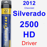 Driver Wiper Blade for 2012 Chevrolet Silverado 2500 HD - Assurance