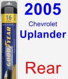 Rear Wiper Blade for 2005 Chevrolet Uplander - Assurance