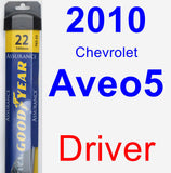 Driver Wiper Blade for 2010 Chevrolet Aveo5 - Assurance