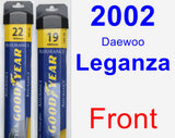 Front Wiper Blade Pack for 2002 Daewoo Leganza - Assurance