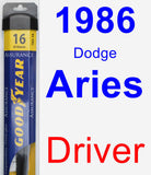 Driver Wiper Blade for 1986 Dodge Aries - Assurance