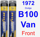 Front Wiper Blade Pack for 1972 Dodge B100 Van - Assurance