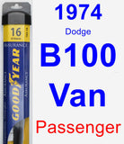 Passenger Wiper Blade for 1974 Dodge B100 Van - Assurance