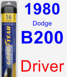 Driver Wiper Blade for 1980 Dodge B200 - Assurance