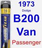 Passenger Wiper Blade for 1973 Dodge B200 Van - Assurance