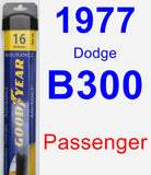 Passenger Wiper Blade for 1977 Dodge B300 - Assurance