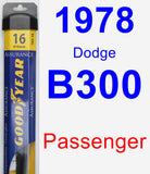 Passenger Wiper Blade for 1978 Dodge B300 - Assurance