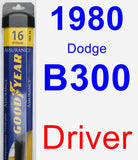 Driver Wiper Blade for 1980 Dodge B300 - Assurance