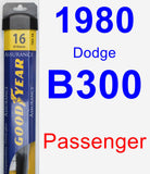 Passenger Wiper Blade for 1980 Dodge B300 - Assurance