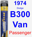 Passenger Wiper Blade for 1974 Dodge B300 Van - Assurance