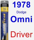 Driver Wiper Blade for 1978 Dodge Omni - Assurance