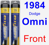 Front Wiper Blade Pack for 1984 Dodge Omni - Assurance