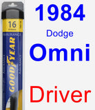 Driver Wiper Blade for 1984 Dodge Omni - Assurance