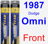 Front Wiper Blade Pack for 1987 Dodge Omni - Assurance