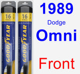 Front Wiper Blade Pack for 1989 Dodge Omni - Assurance