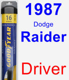 Driver Wiper Blade for 1987 Dodge Raider - Assurance