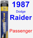 Passenger Wiper Blade for 1987 Dodge Raider - Assurance