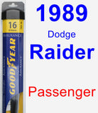 Passenger Wiper Blade for 1989 Dodge Raider - Assurance