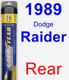 Rear Wiper Blade for 1989 Dodge Raider - Assurance