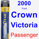 Passenger Wiper Blade for 2000 Ford Crown Victoria - Assurance