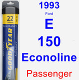 Passenger Wiper Blade for 1993 Ford E-150 Econoline - Assurance